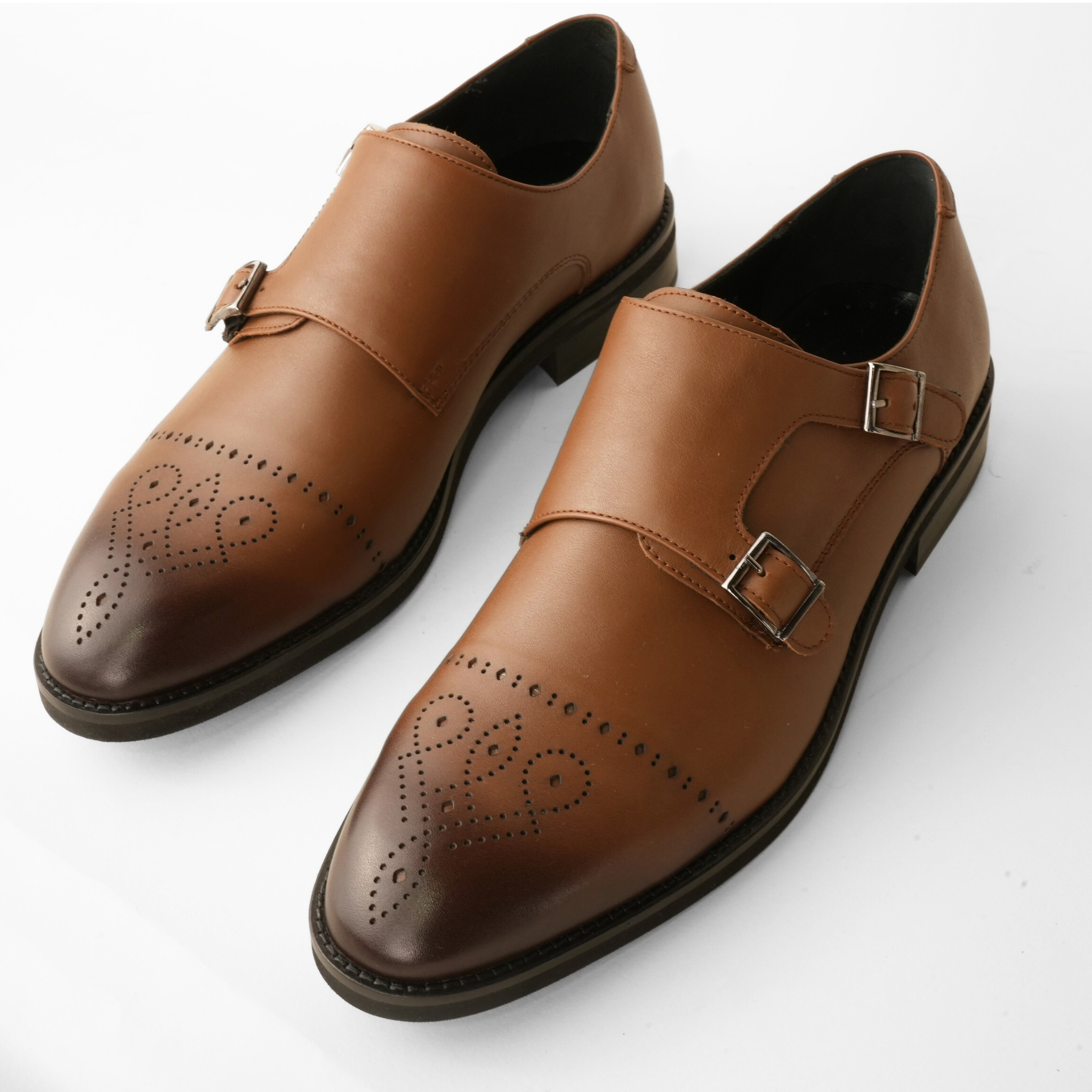 Pantofi bărbătești din piele - Bruno - Maro Cognac – Zenman Bucovina
