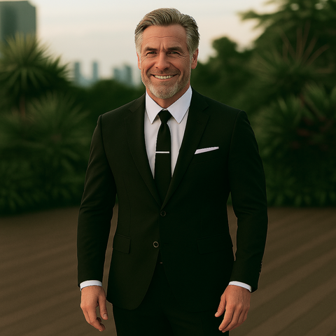 Costum Ares - Slim-Fit - TENCELLO - Negru