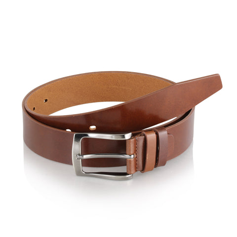 Curea casual din piele naturală - Proartimar - 35 mm - Maro Cognac