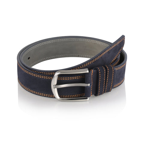 Curea casual din piele întoarsă naturală - Proartimar - 40 mm - Bleumarin