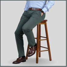 Pantaloni casual bărbați Confex - Verde închis