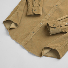Cămașă din raiat fin - ZENMAN RoyalTOUCH™ - Corduroy EDITION - Bej Camel