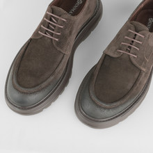 Pantofi bărbătești din piele - ZENMAN UltraLIGHT - Maro Ciocolată Velur