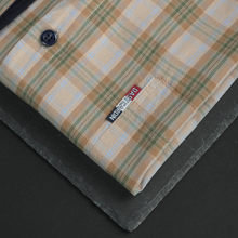 Cămașă pentru bărbați - Como - Bej cu verde