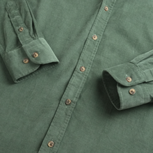 Cămașă din raiat fin - ZENMAN RoyalTOUCH™ - Corduroy EDITION - Verde Salvie