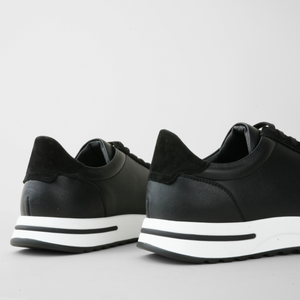Pantofi bărbătești din piele - Prestige+ - Negru cu alb