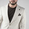 Sacou pentru bărbați - C. Baybars - LINERO - Bej cu alb