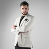 Sacou pentru bărbați - C. Baybars - LINERO - Bej cu alb