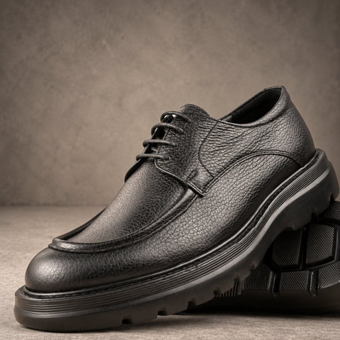 Pantofi bărbătești din piele - BISON UltraLIGHT™ –  Negru Intens