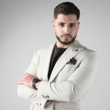Sacou pentru bărbați - C. Baybars - LINERO - Bej cu alb