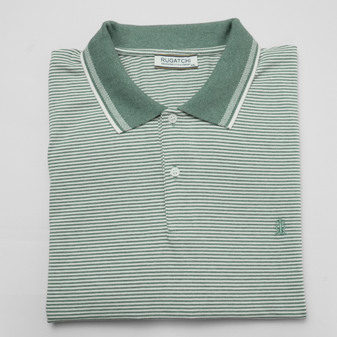 Tricou pentru bărbați - RUGATCHI - Supreme - Alb cu verde