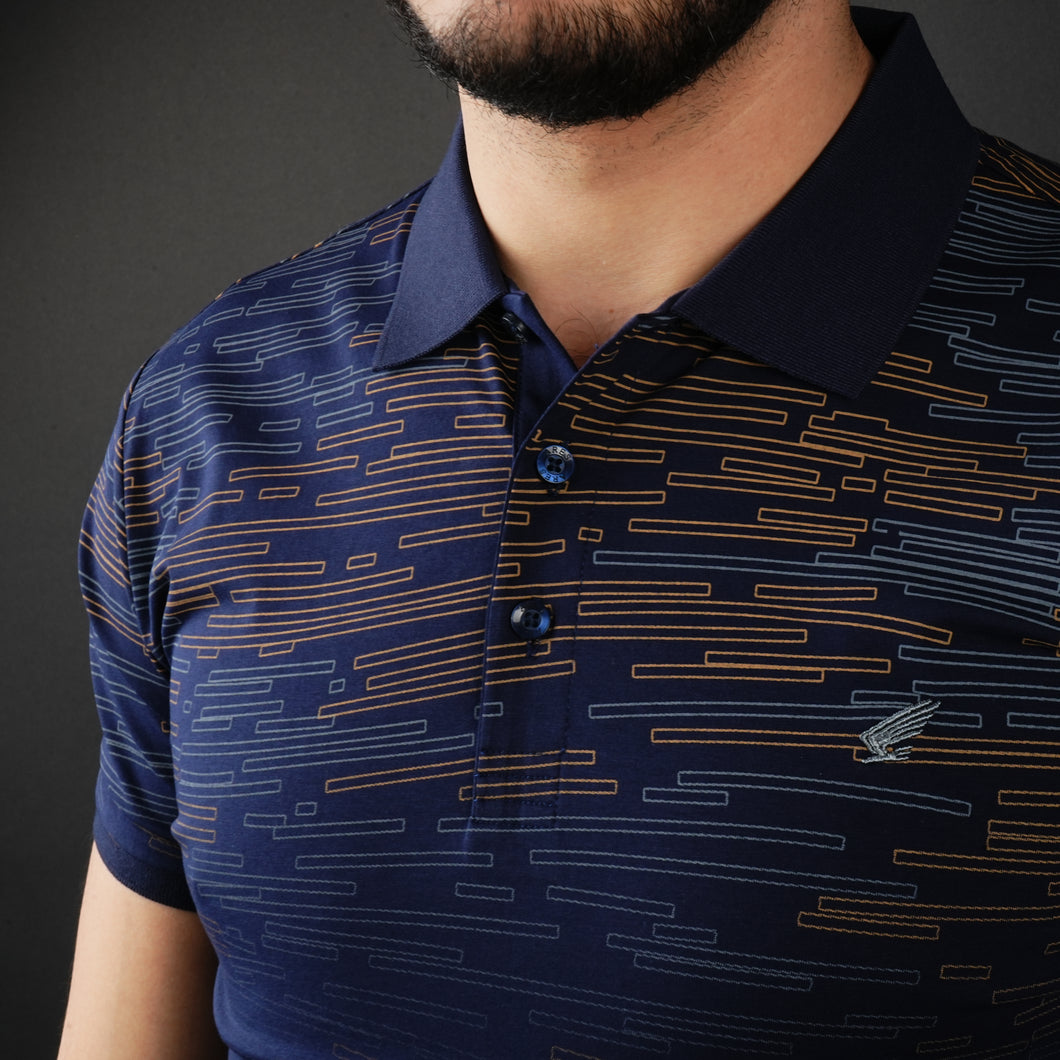 Tricou Polo pentru bărbați - Ares - SIMBA - Bleumarin