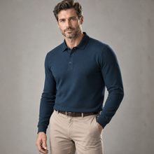 Tricou Polo mânecă lungă pentru bărbați - MALFINI - Bleumarin