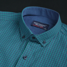 Cămașă pentru bărbați - Napoli - Turcoaz cu albastru și roșu