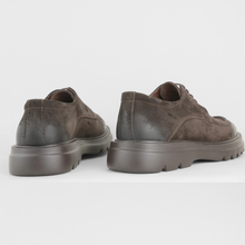 Pantofi bărbătești din piele - ZENMAN UltraLIGHT - Maro Ciocolată Velur