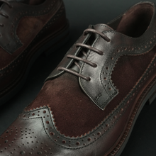 Pantofi bărbătești din piele - ZEBRUGE - Maro ciocolată