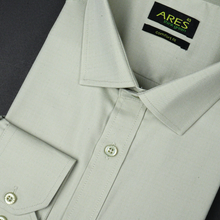 Cămașă Ares pentru bărbați - CLASIC FLEX - Uni - Verde Olive