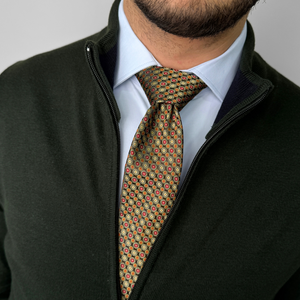 Pulover bărbătesc Premium Zip-UP - Verde crud