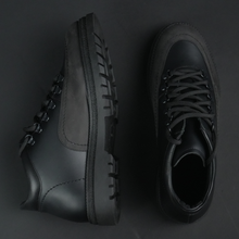 Ghete din piele naturală - EXPLORER - Negru