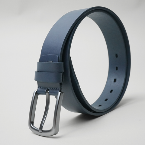 Curea piele naturală fără cusături - Proartimar - 40 mm - Bleumarin