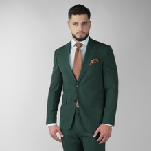 Costum bărbătesc - Sartoria - Bellagio STRIPE - Verde Smarald
