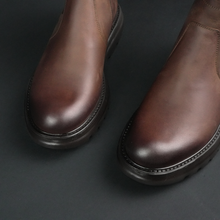 Ghete piele naturală - York - Maro antichizat