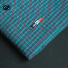 Cămașă pentru bărbați - Napoli - Turcoaz cu albastru și roșu