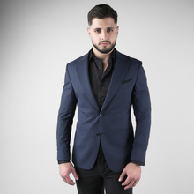 Sacou texturat C. Baybars - BELLARO - Bleumarin