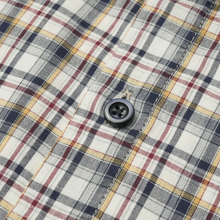 Cămașă bărbătească - Haiducescu - Alb cu bleumarin și galben