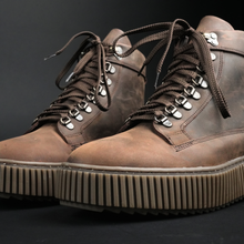 Ghete din piele naturală - ALPIN - Maro antichizat