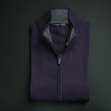 Pulover bărbătesc Premium Zip-UP - Mov prună