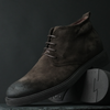 Ghete piele naturală velur  - Tucson - Maro WAX EFFECT
