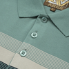 Tricou Polo pentru bărbați - ARES - CAPRI - Verde pal cu bleumarin și bej
