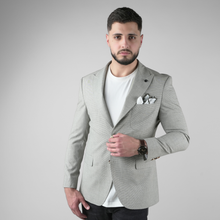 Sacou pentru bărbați - C. Baybars - LINERO - Verde olive cu alb