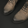 Ghete vintage din piele naturală velur - Gary - Bej - WAX Effect