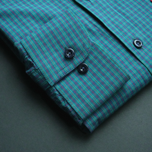 Cămașă pentru bărbați - Napoli - Turcoaz cu albastru și roșu