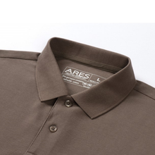Tricou cu mânecă lungă pentru bărbați - Ares - Urban POLO - Maro cappuccino