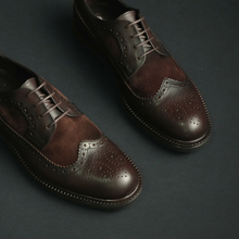 Pantofi bărbătești din piele - ZEBRUGE - Maro ciocolată