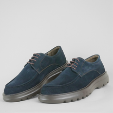 Pantofi bărbătești din piele - ZENMAN UltraLIGHT - Bleumarin Velur