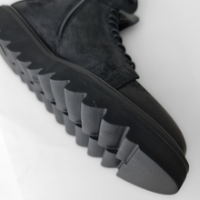 Ghete piele naturală velur - Vanguard - Negru