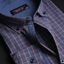 Cămașă pentru bărbați - Torino - Vișiniu cu bleumarin