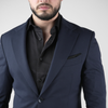 Sacou texturat C. Baybars - BELLARO - Bleumarin
