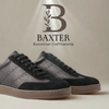 Pantofi bărbătești din piele - Baxter - Negru cu talpă maro