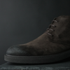 Ghete piele naturală velur  - Tucson - Maro WAX EFFECT