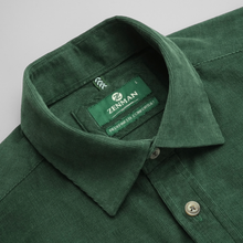 Cămașă din raiat fin - ZENMAN RoyalTOUCH™ - Corduroy EDITION - Verde Smarald