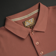 Tricou cu mânecă lungă pentru bărbați - Ares - Urban STRIPE - Cărămiziu cu maro