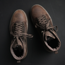 Ghete din piele naturală - ALPIN - Maro antichizat