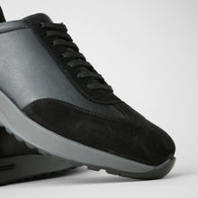 Pantofi bărbătești din piele - Prestige+ - Negru cu gri