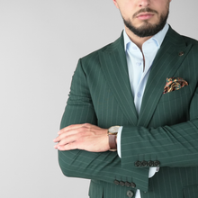 Costum bărbătesc - Sartoria - Bellagio STRIPE - Verde Smarald