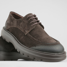 Pantofi bărbătești din piele - ZENMAN UltraLIGHT - Maro Ciocolată Velur